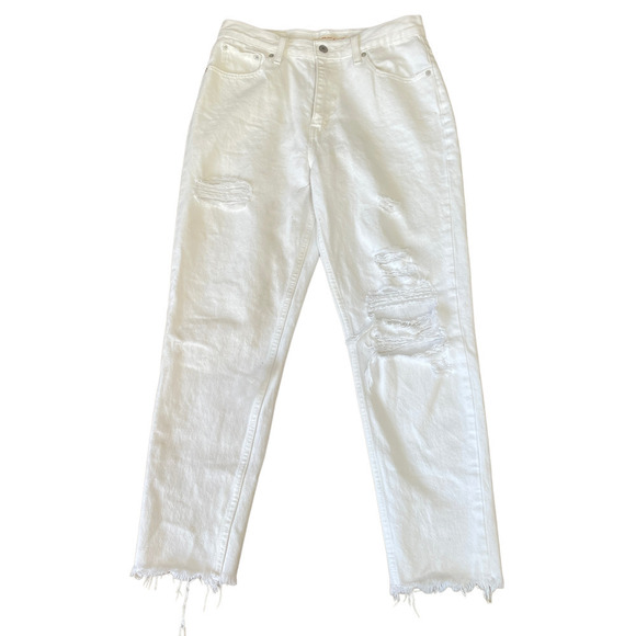 Levi’s Mom Jean Distressed White  -  Size 29 - Picture 12 of 14